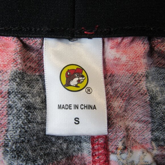 Buc-ee's Pj's Pants Unisex Size Small Red Plaid Christmas Holiday Pajama Bottoms - Picture 7 of 9